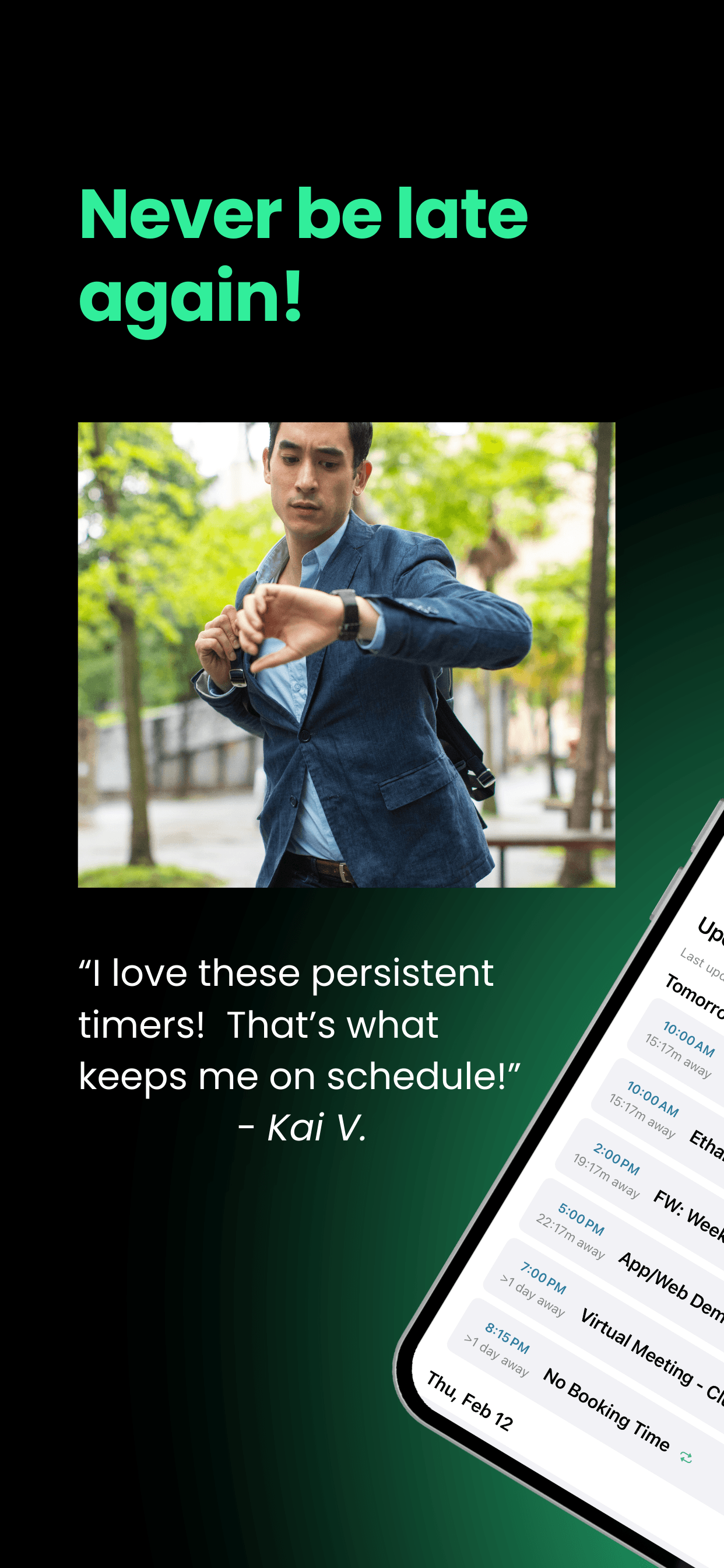 OnTimer welcome screen